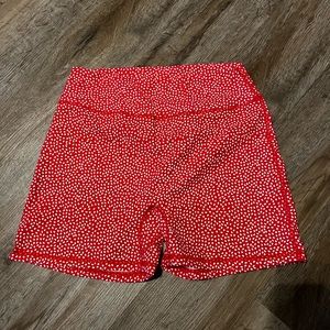 XL red bossy shorts